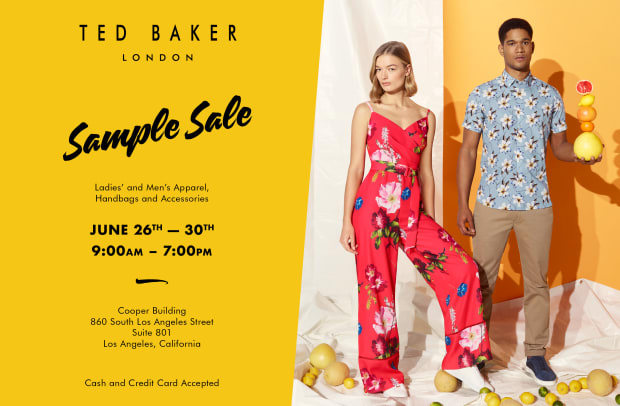 TED BAKER WAREHOUSE SALE June 26th 30th Los Angeles Fashionista
