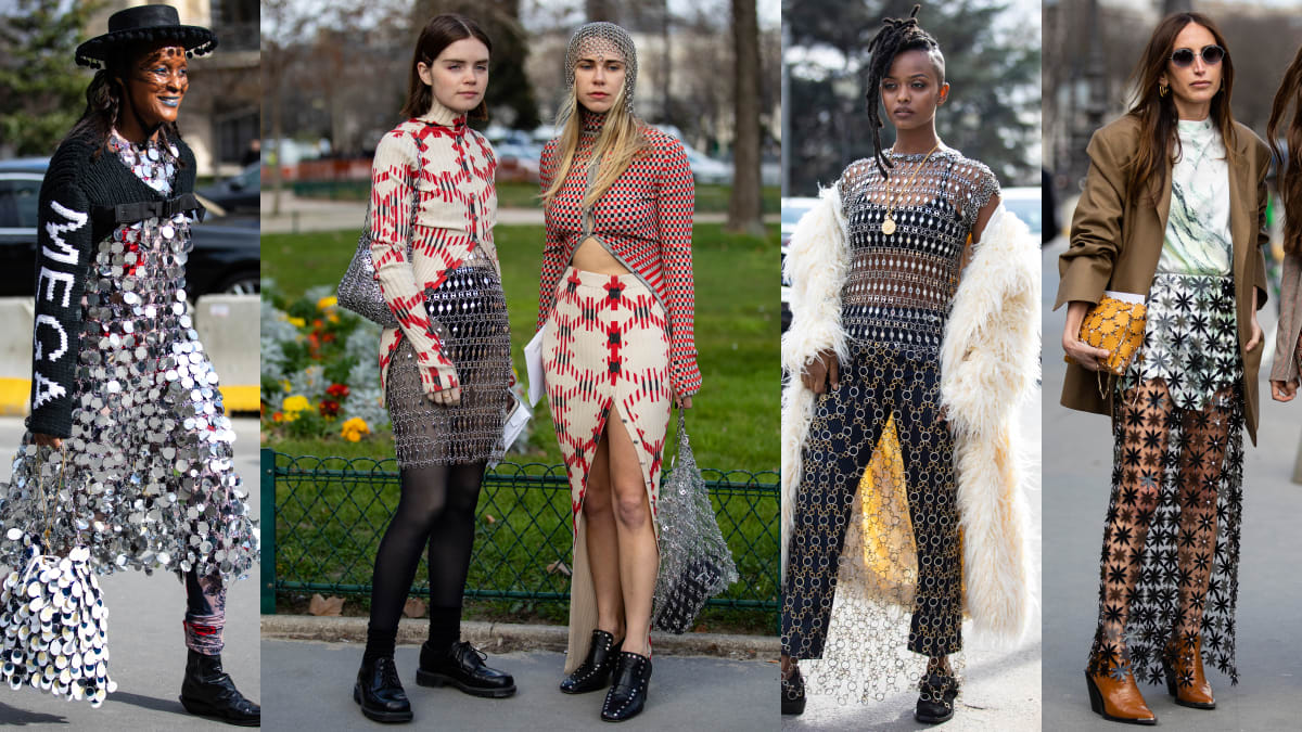 Showgoers Wore a Lot of Chainmail on Day 3 of Paris Fashion Week Fashionista