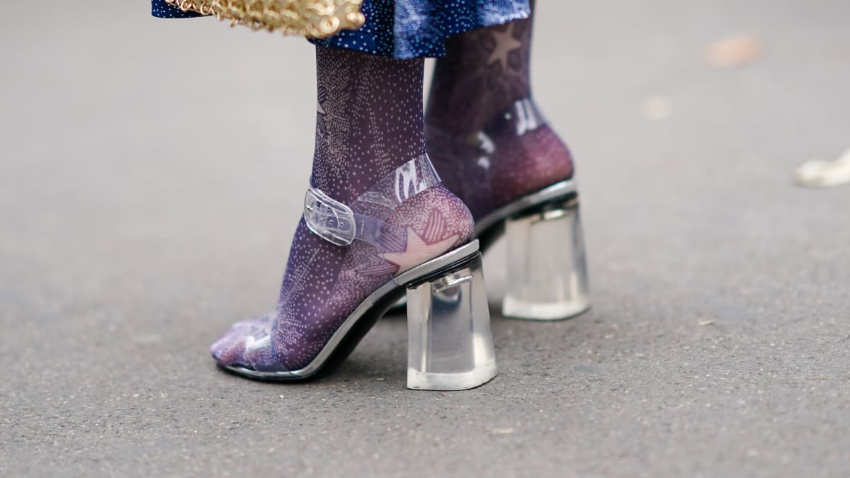 Transparent heels sales for sale