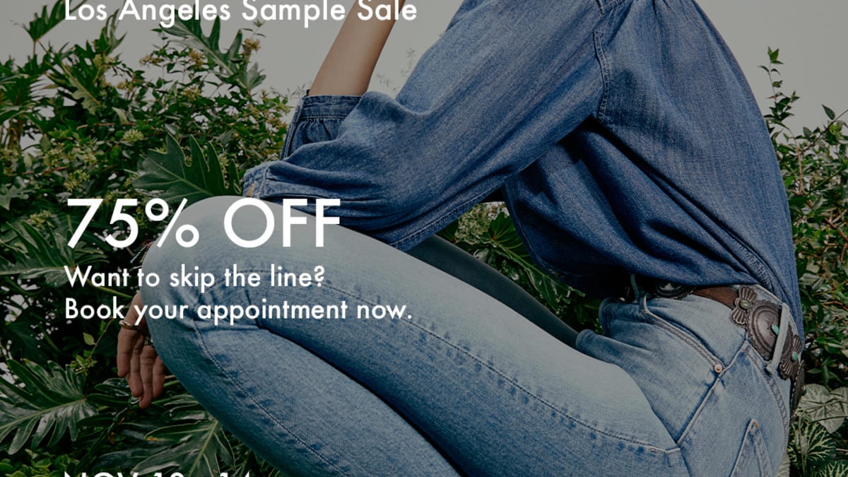 Mother denim hotsell sample sale 2019