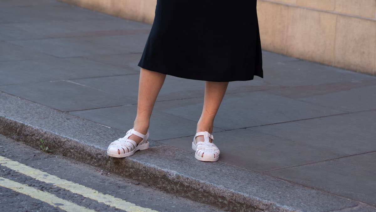 White 2025 jelly sandals