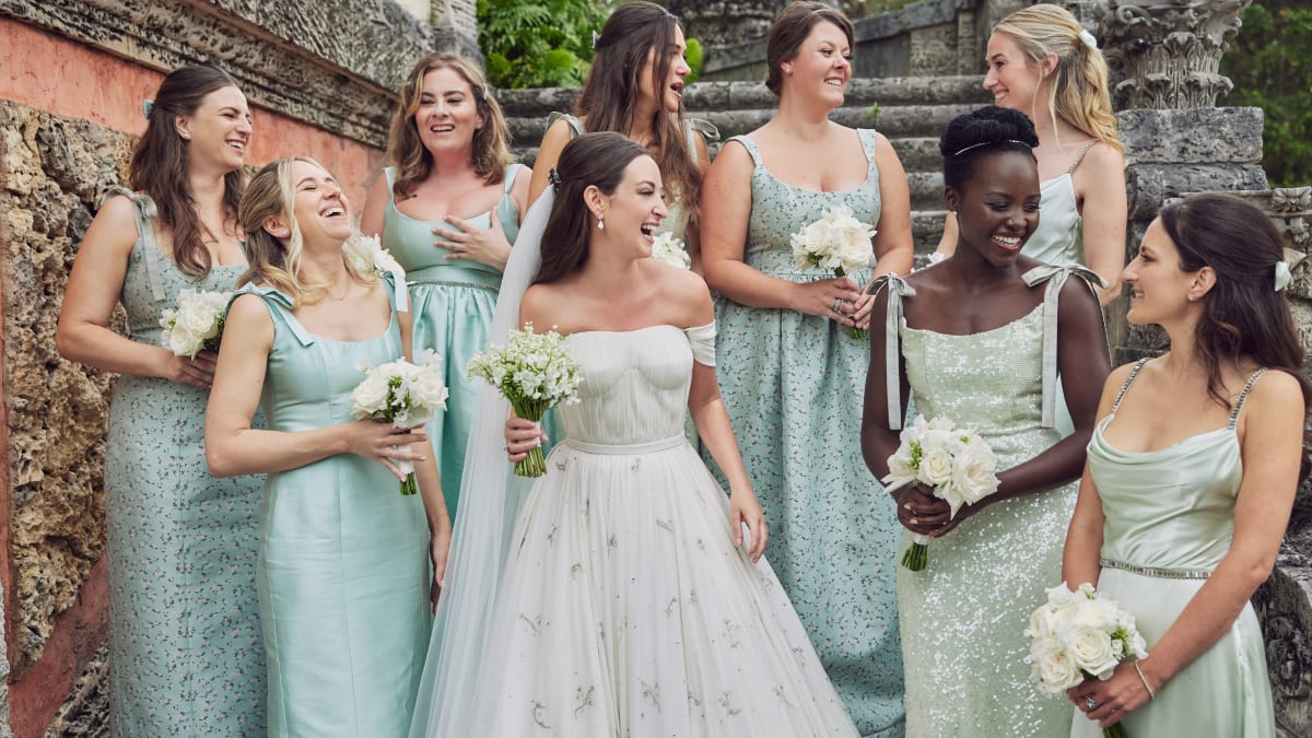 Bridesmaids movie wedding deals dress designer