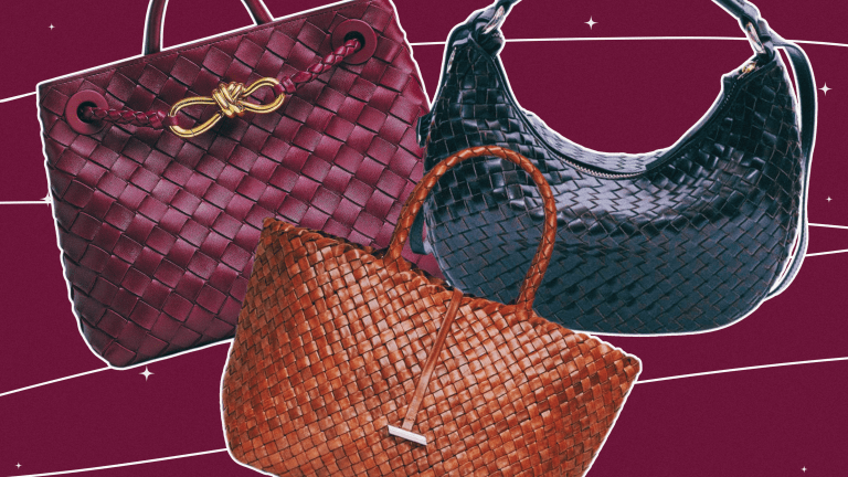 Woven handbags leather cheap