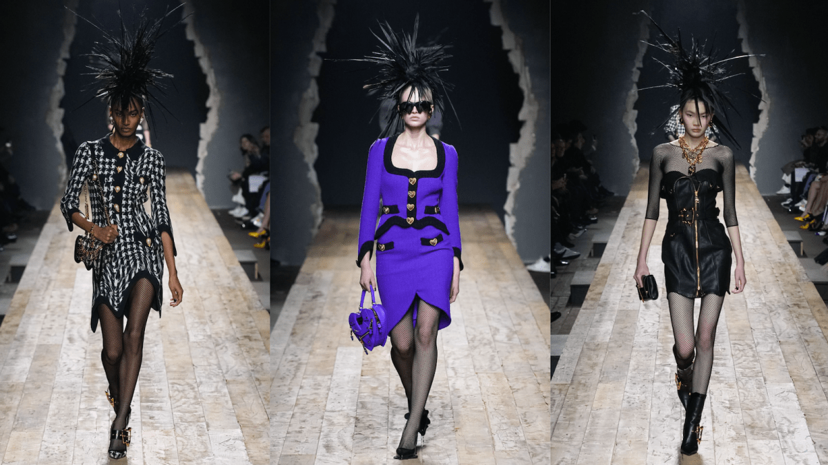 Moschino purple discount runway