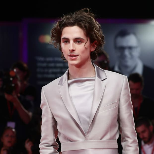 Timothée Chalamet Wore a Shimmery Halter Top to the 'Bones And All'  Premiere in Venice - Fashionista