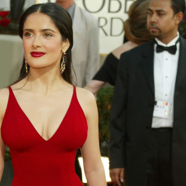 Salma Hayekarrives at the 60th Annual Golden Globe Awards held at the Beverly Hilton Hotel in Los Angeles, CA on January 19, 2003