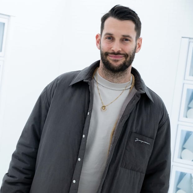 Simon Porte Jacquemus is seen at the opening of the Jacquemus store in Milan during the Milan Fashion Week Fall:Winter 2022:2023 on February 24, 2022 in Milan, Italy