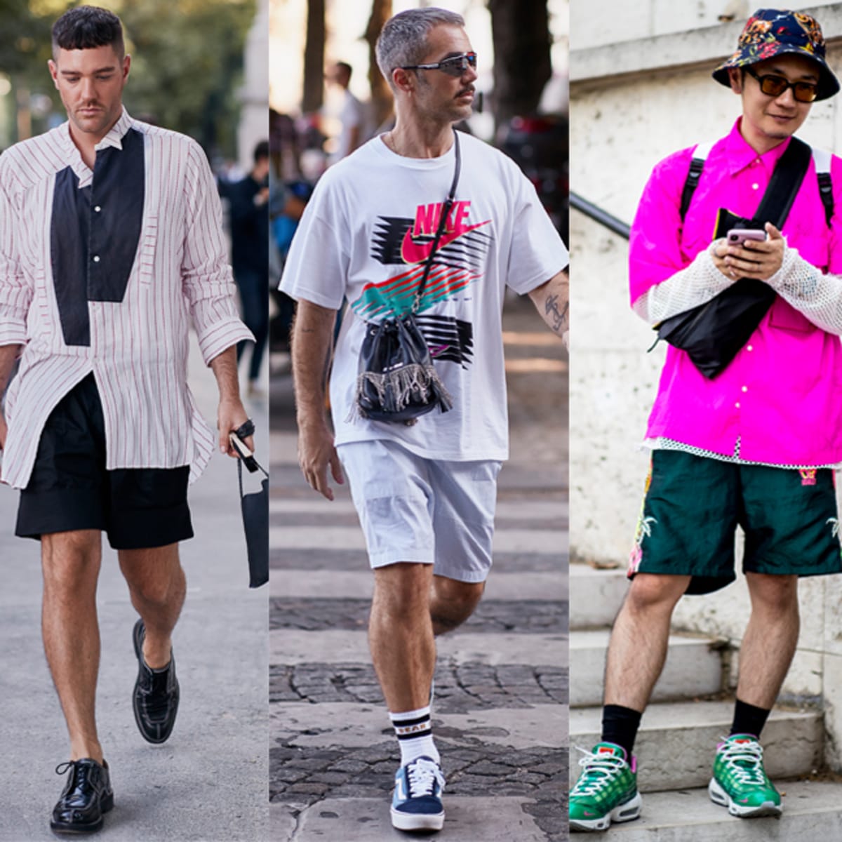 Loose, Sporty Shorts Were a Street Style Staple at Paris Fashion Week Men's  - Fashionista