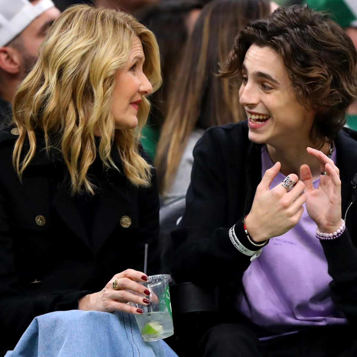 For Timothée Chalamet, Courtside Fashion Means Lots of Statement Jewelry -  Fashionista