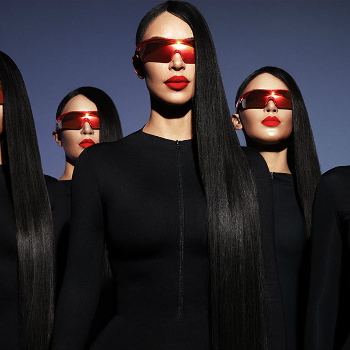 Kim Kardashian and North West rock matching glasses