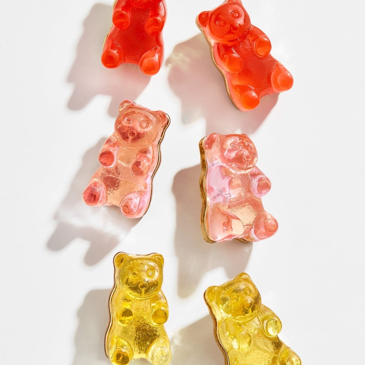 Orange sugar gummy bears earrings
