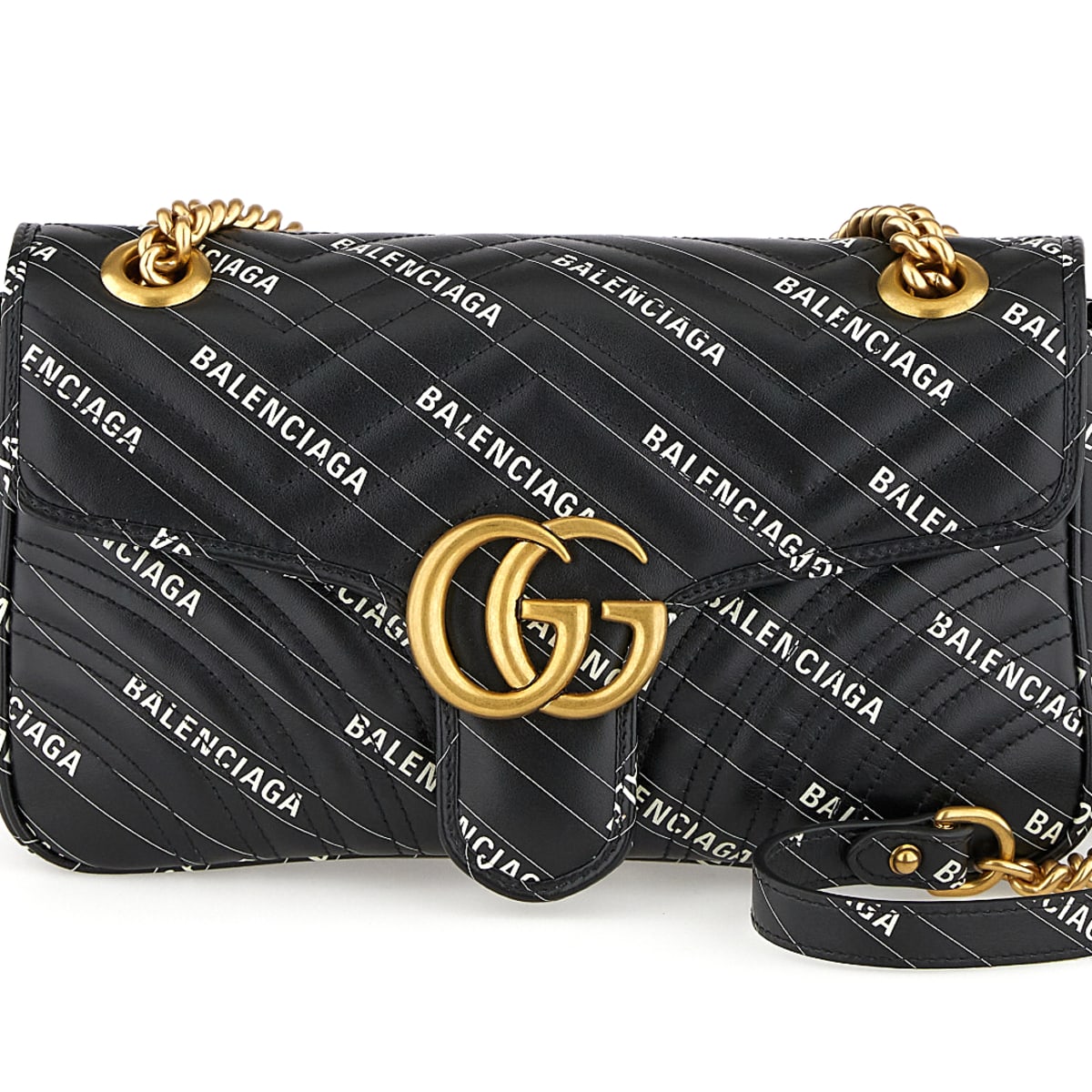Gucci X Balenciaga The Hacker Project Wallet With Chain BeigeEbony   idusemiduedutr