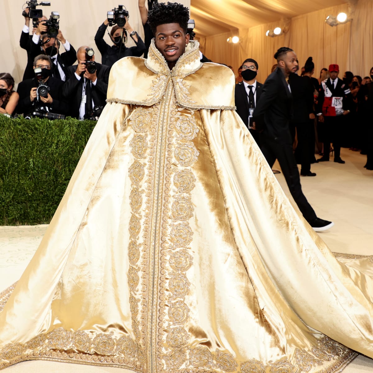 Lil Nas X Wears 3 Different Head-to-Toe Gold Looks at the Met Gala -  Fashionista