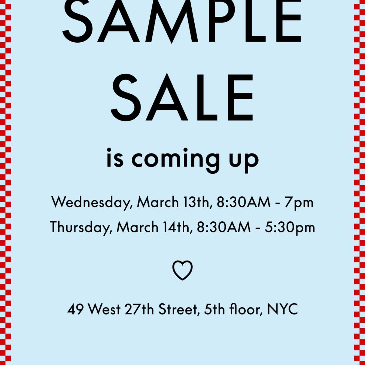 What is a sample sale?