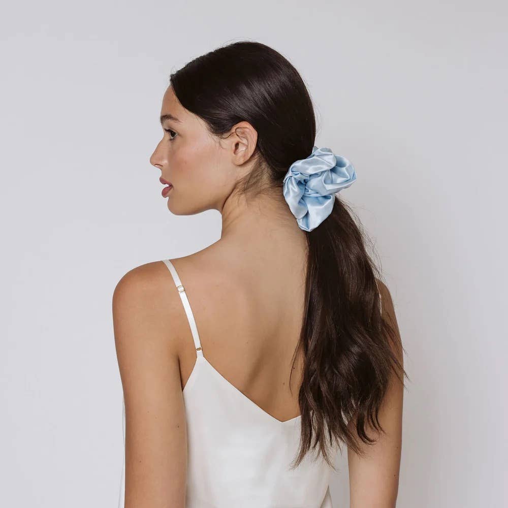 Clenmentine Sleepwear Organic Silk Scrunchie (Dusk) New Organic Silk Scrunchie 8 Packs Are Here – Clementine  main image 4