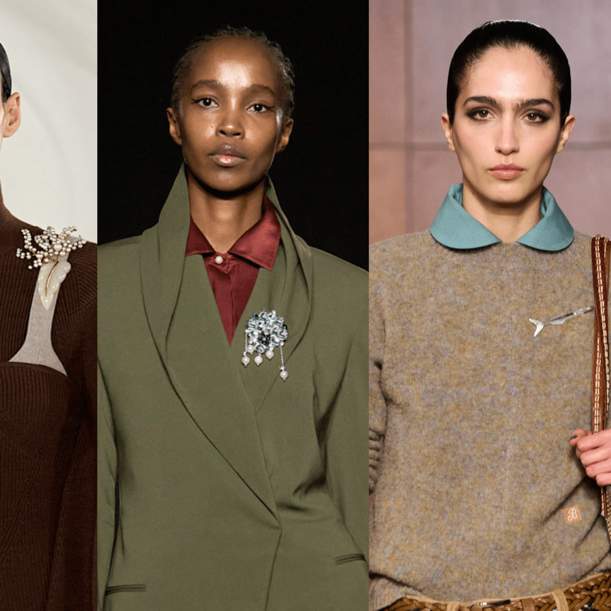 fashionista.com - Steph Saltzman - Designers Are Very Into Brooches Right Now, According to the NYFW Runways