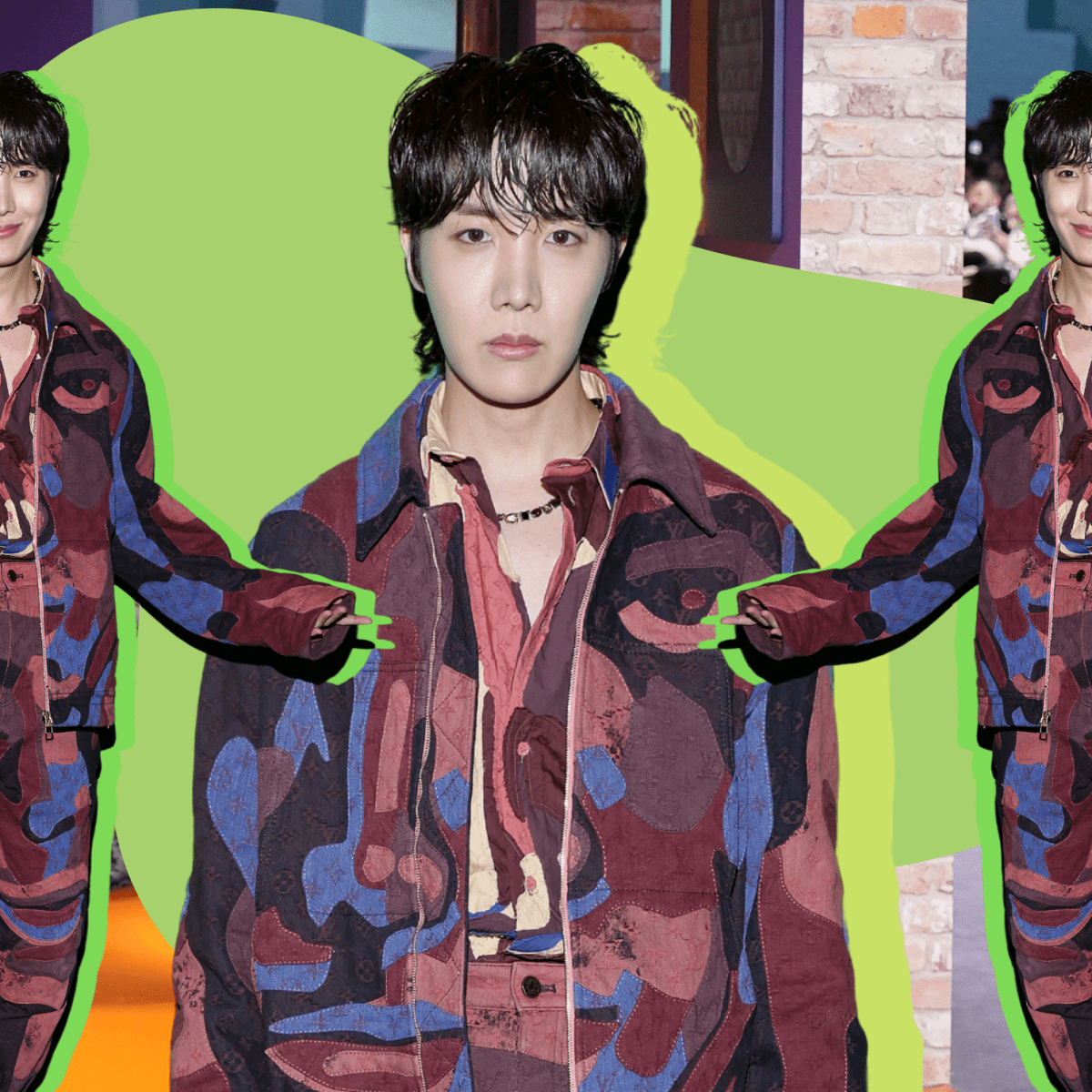 JHope Uses All His Face Cards at Louis Vuitton Fall 2023 Show  Fashionista