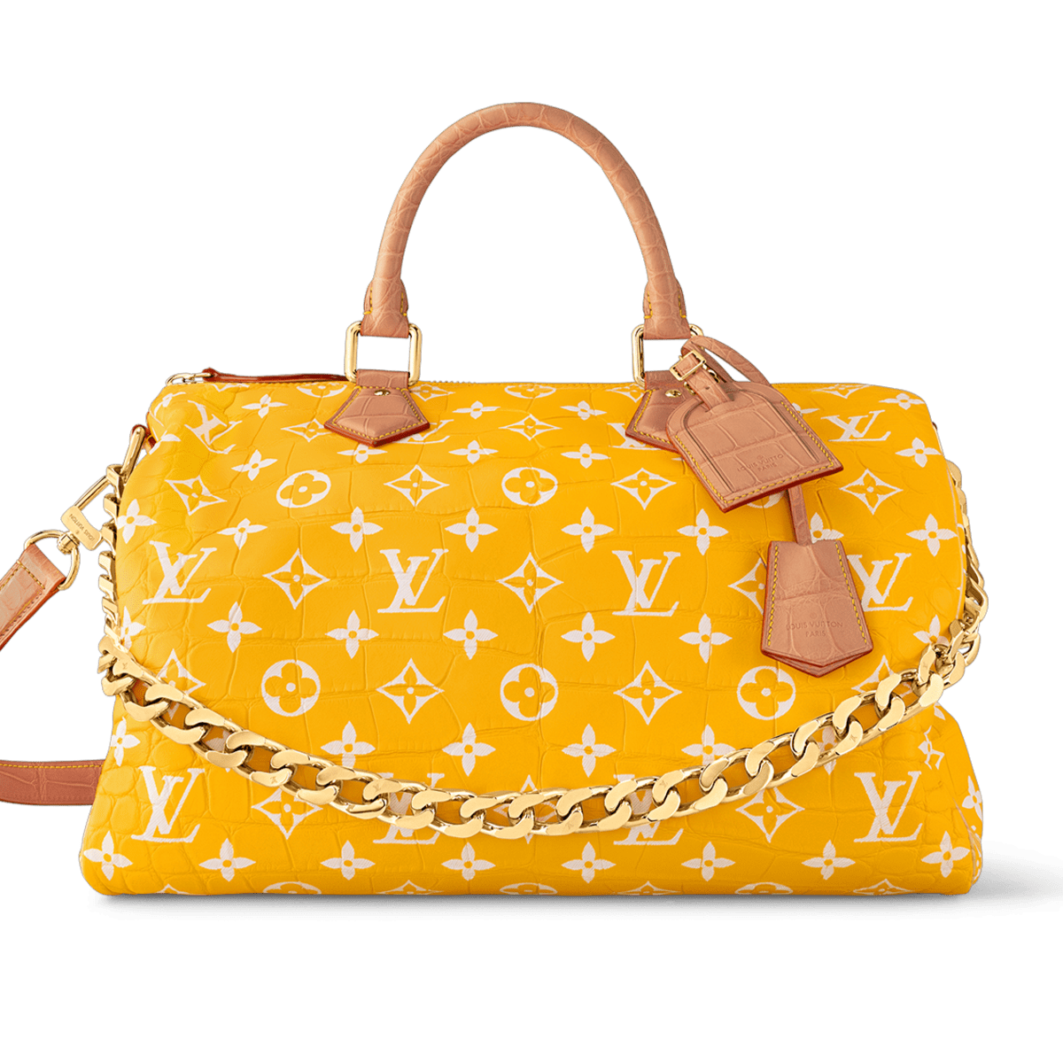 Louis Vuitton Logo Shopping Bag Gift Bag Orange 14 x 9 3/4 x 4 1/4