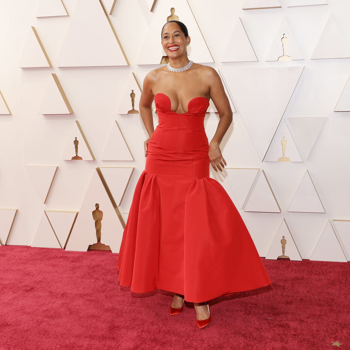 On the red deals carpet dress