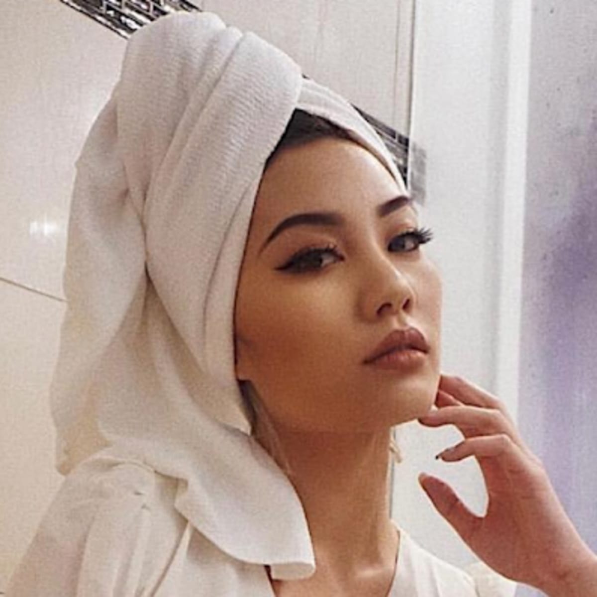 Hair in a hotsell towel