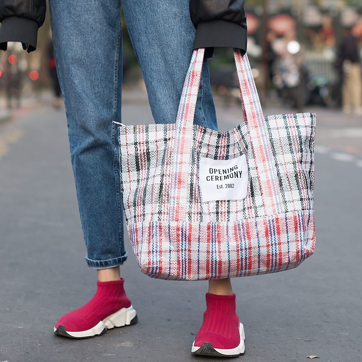 Opening ceremony hotsell plaid tote