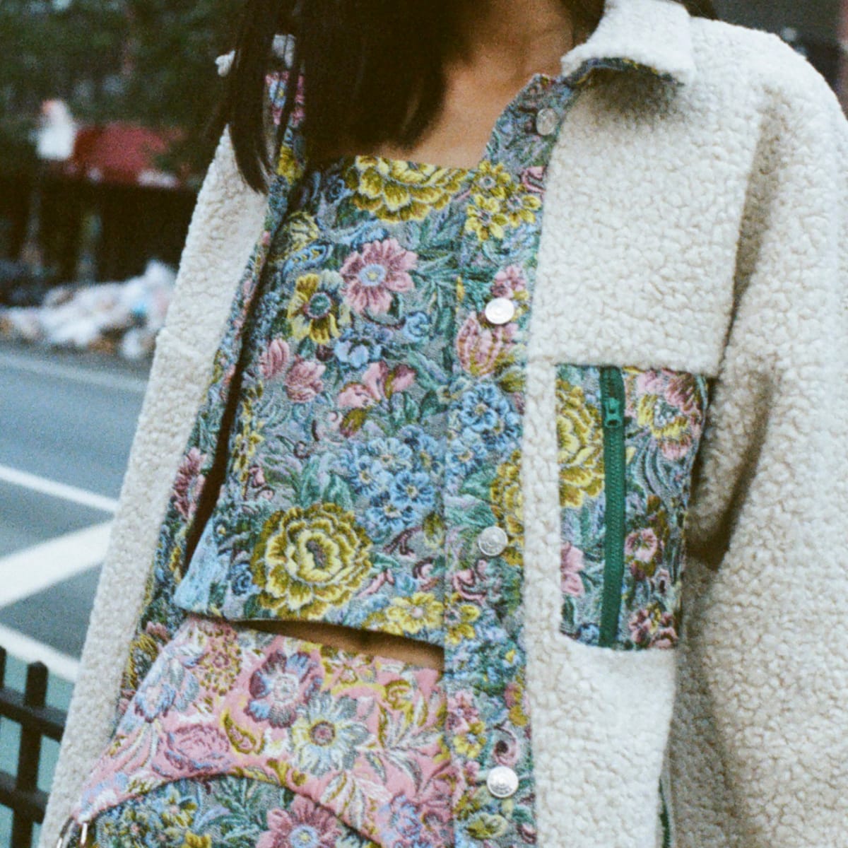 Patterned discount fleece jacket