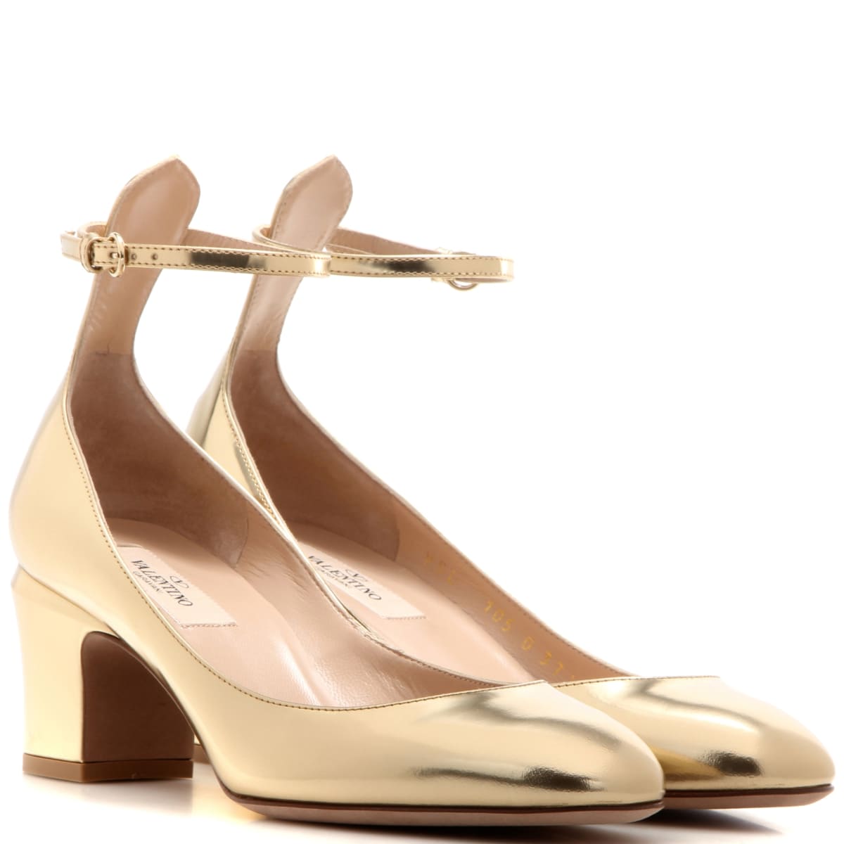 Valentino sale gold pumps