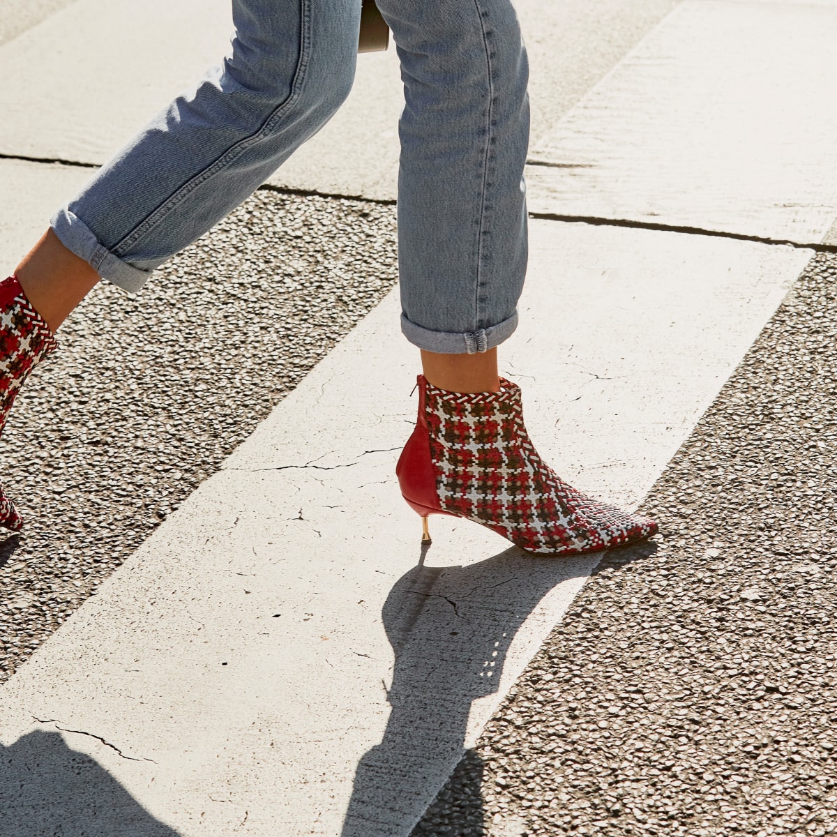 Plaid sandals clearance