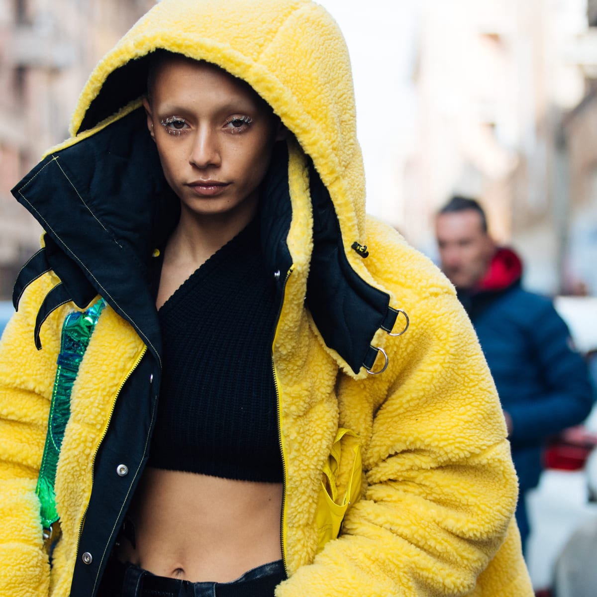 Yellow fleece jacket hot sale