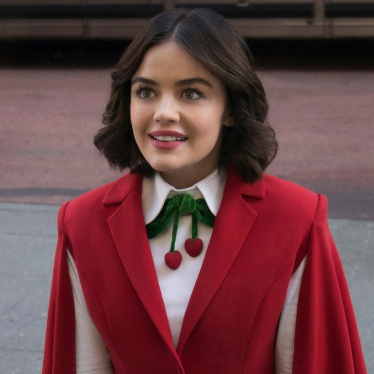 Red shop blazer costume