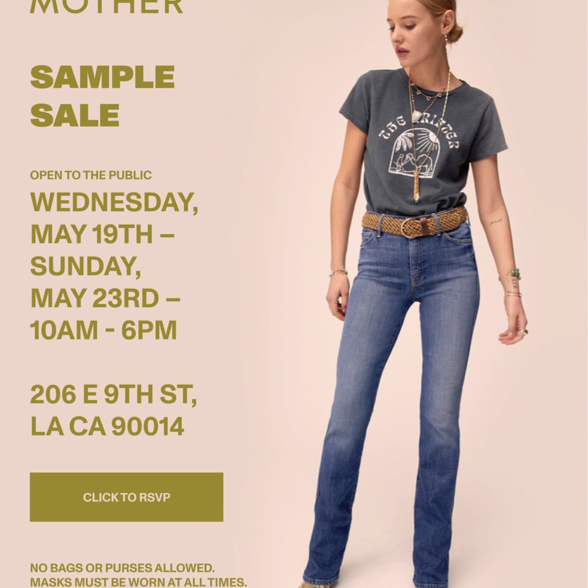 MOTHER DENIM Sample Sale DTLA May 19th May 23rd