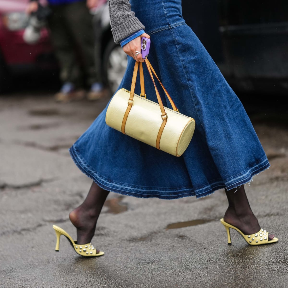 Barrel satchel handbag on sale