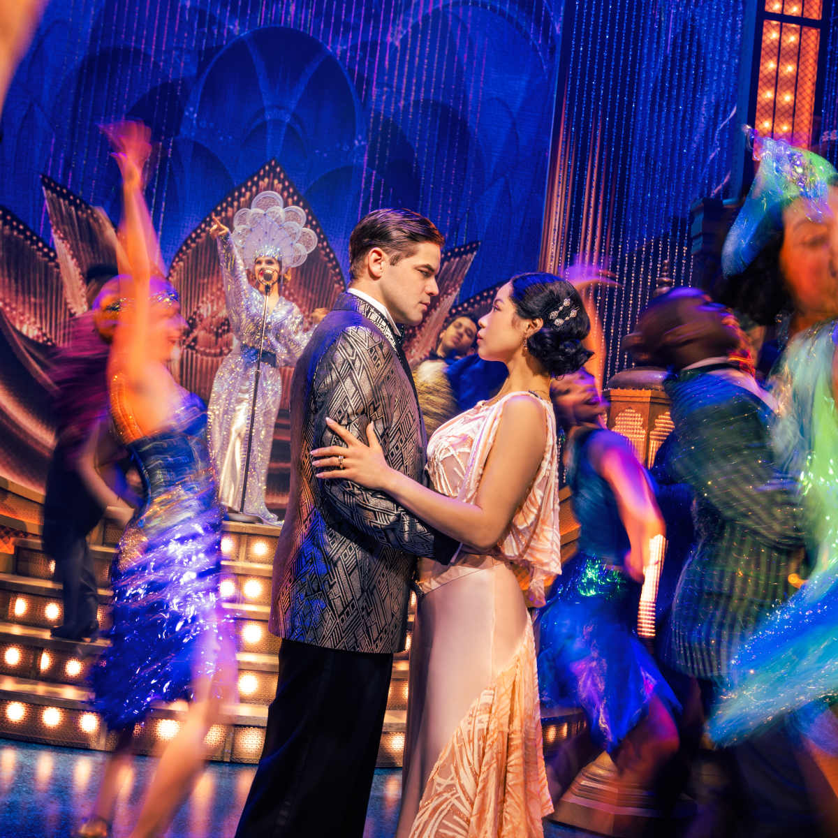 Vintage Silks and Luxurious Metallics Help Tell the Tragic Tale of The Great Gatsby on Broadway Fashionista