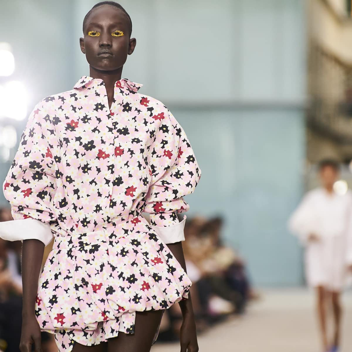 AZ Factory Layered Sheer Dresses Over Floral Prints in Spring 2024