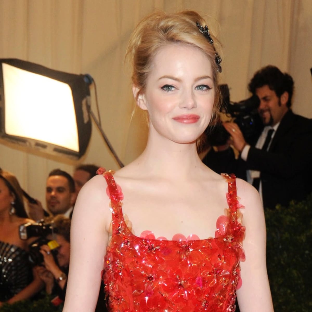 Great Outfits in Fashion History Emma Stone s 3D Lanvin Met Gala