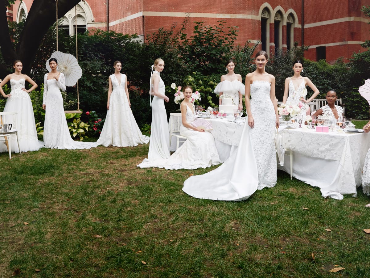 Elie Saab Elegant Overskirt Wedding Dress With Long Sleeves, Tulle