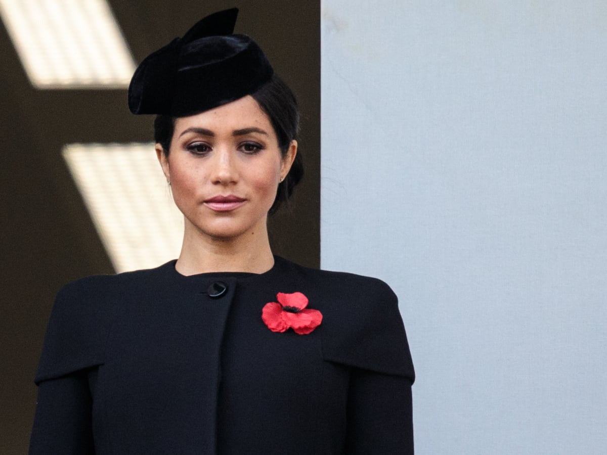 Meghan Markle in Blush Brandon Maxwell for Visit to National
