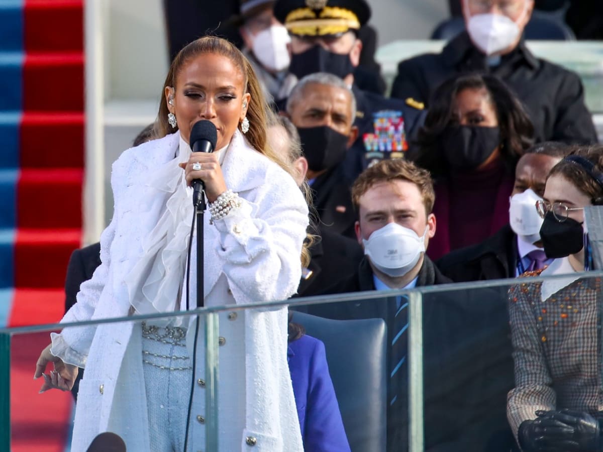 Jennifer Lopez Wears White Chanel Sequins to Perform at Inauguration -  Fashionista