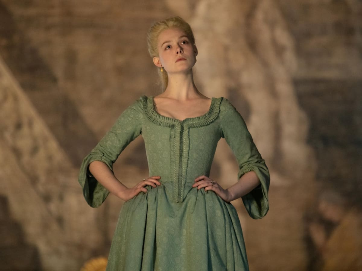 Elle Fanning Wears Dior-Inspired Imperial Gowns in Hulu's 'The
