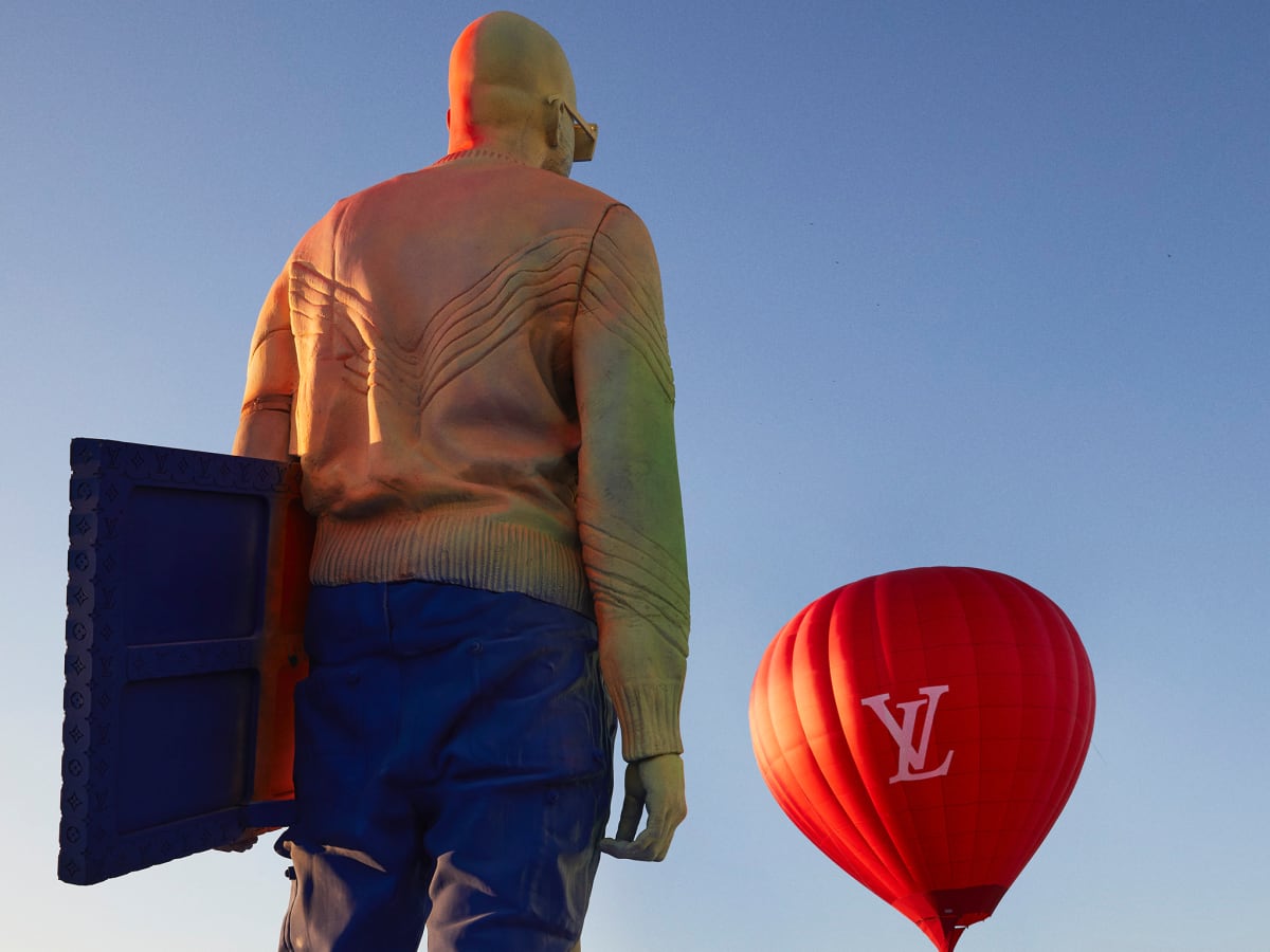 louis vuitton SS24 show takes flight within vibrant hot air  balloon-inspired installation