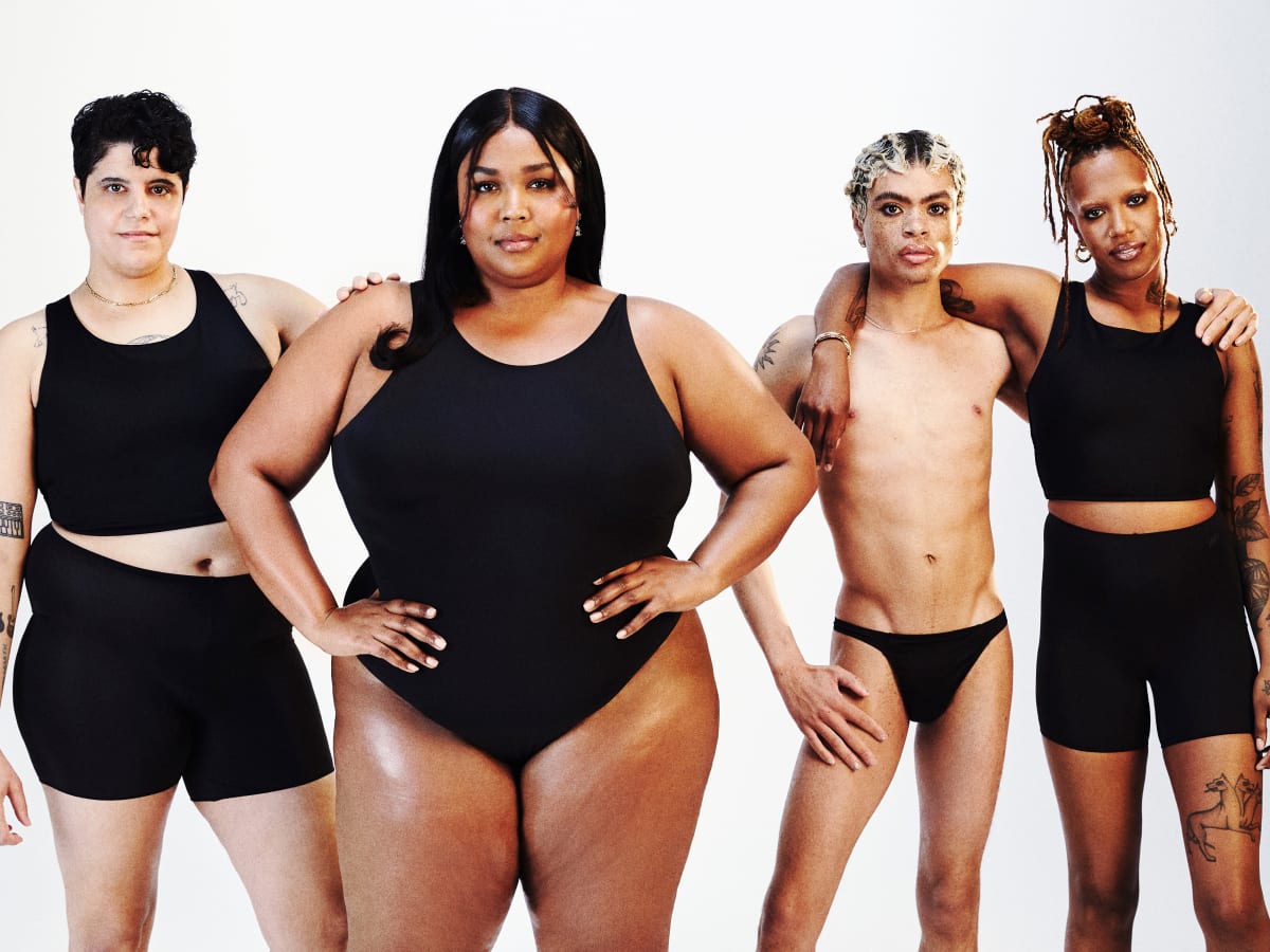 Lizzo unviels her new shape wear line as she flaunts her slimmed down