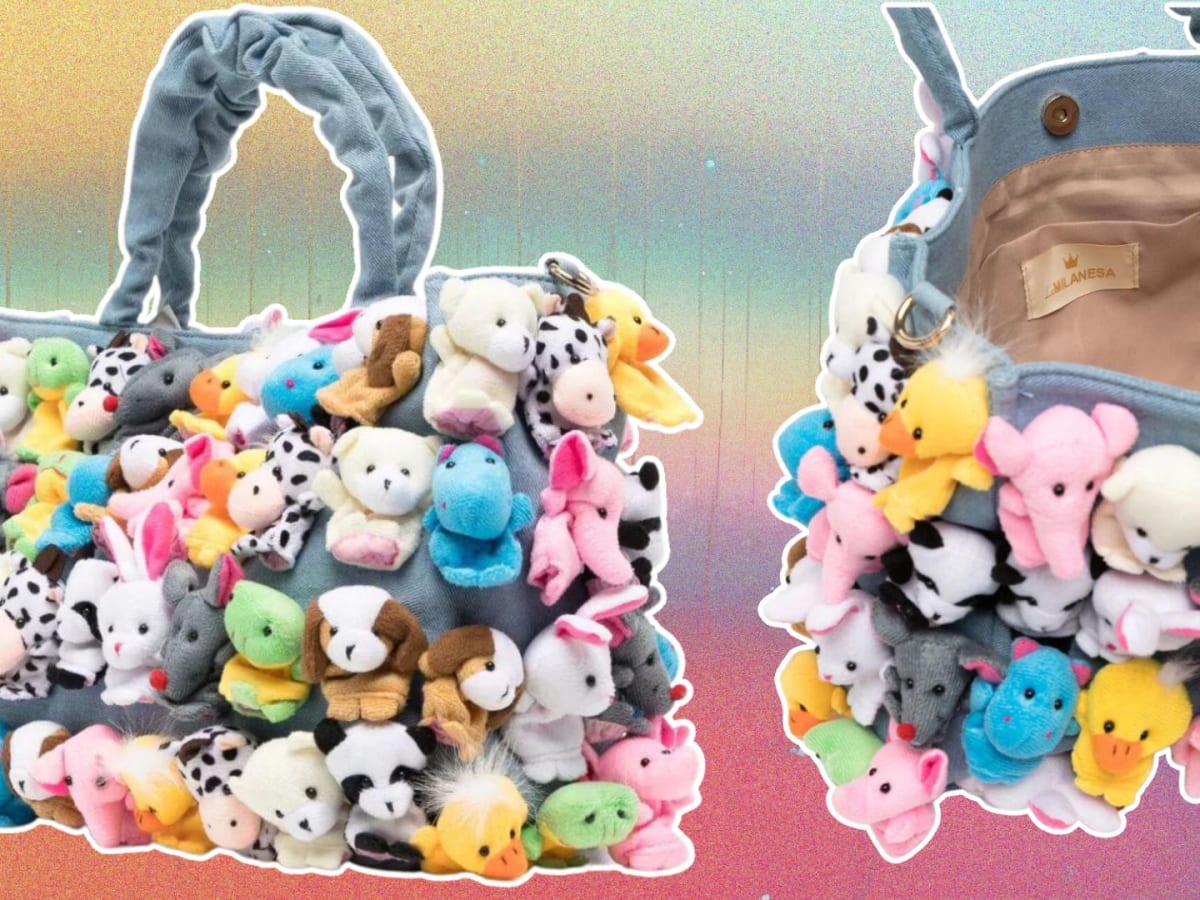 This Stuffed Animal-Covered Tote Is What Nostalgia Dreams Are Made
