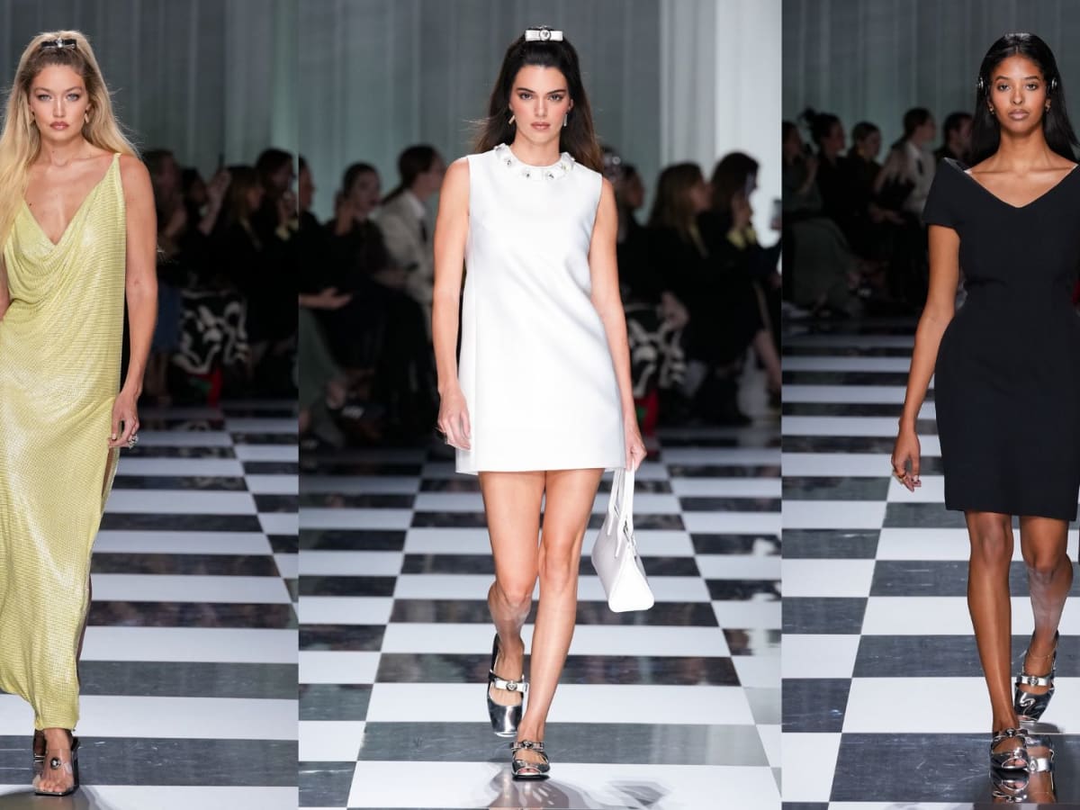 Claudia Schiffer returns at Versace during Milan Fashion Week