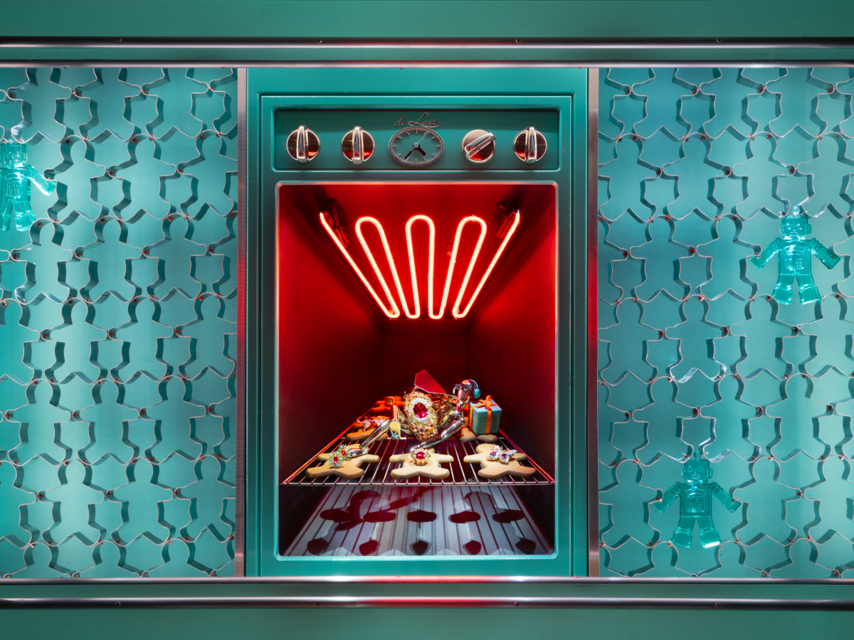 Louis Vuitton shop window display at their flagship store in New