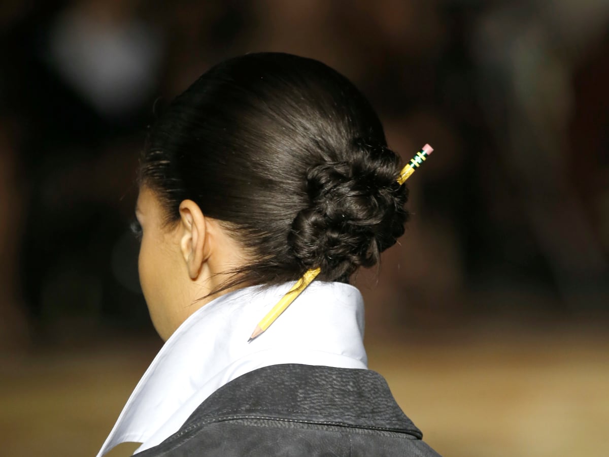 The Next Big Hair Accessory Trend Is Using Anything But a Hair Accessory Fashionista