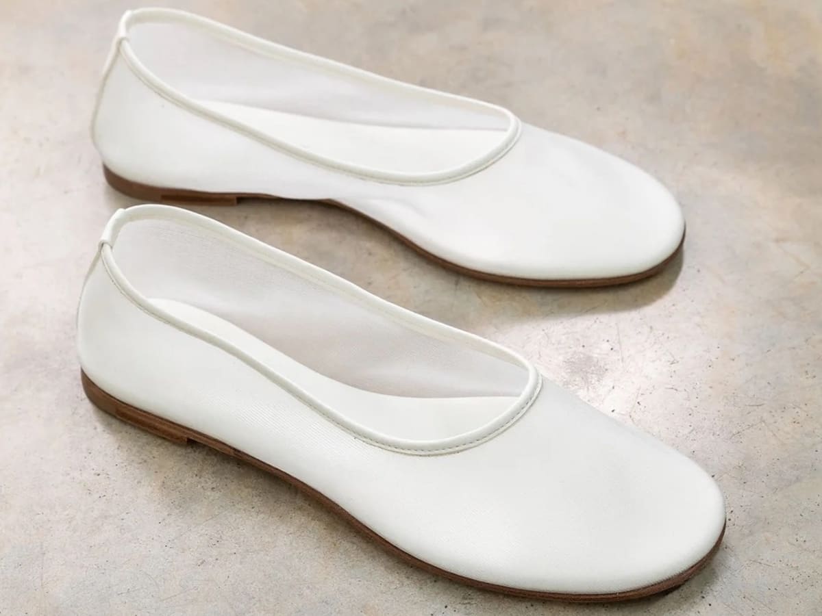 White ballet sneakers sale