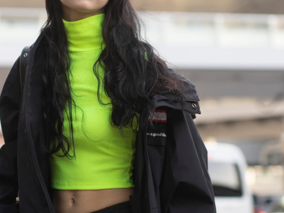 Neon new arrivals belly top