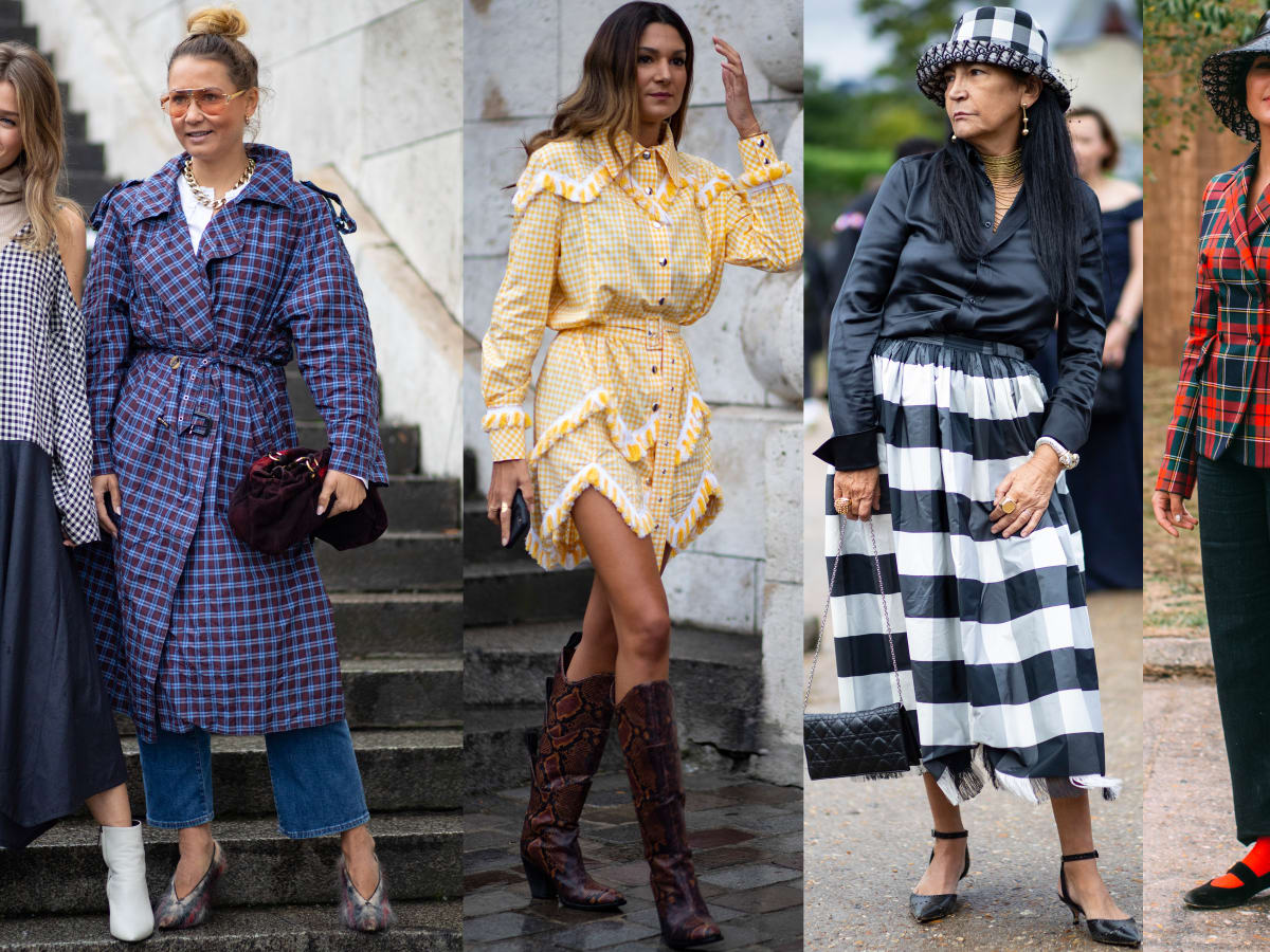 Plaid and Gingham Prints Took Over the Street Style Crowd on Day 1