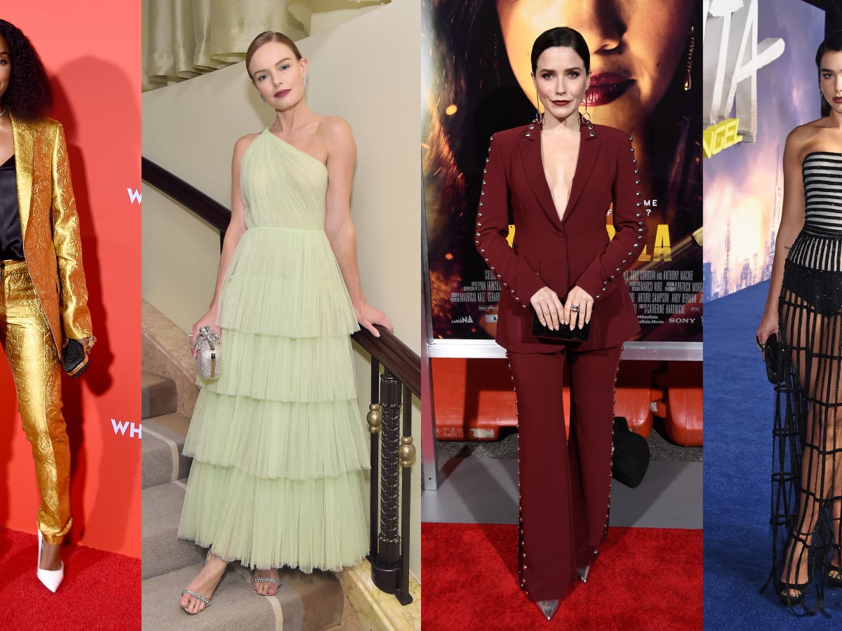 Hollywood red carpet hotsell outfits