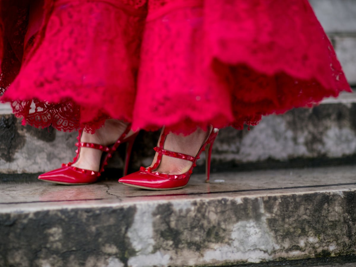 Valentino rockstud street style new arrivals